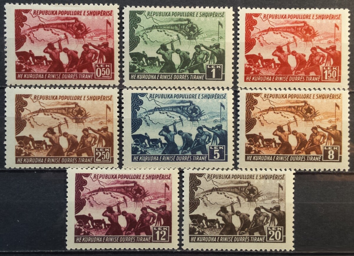 Albanija, pilna serija MiNr 448-455 MH*