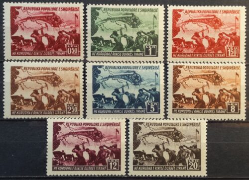 Albanija, pilna serija MiNr 448-455 MH*