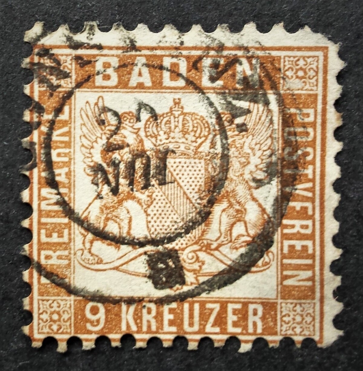 Senoji Vokietija, Badenas, MiNr 20c Used (O)