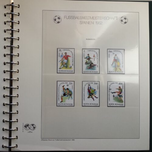 KOLEKCIJA "1982 m. Pasaulio futbolo čempionatas Ispanijoje" Lindner teminiame albume