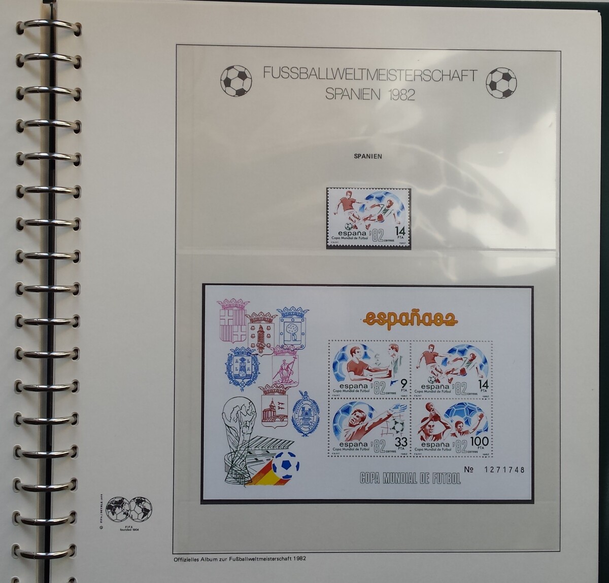 KOLEKCIJA "1982 m. Pasaulio futbolo čempionatas Ispanijoje" Lindner teminiame albume