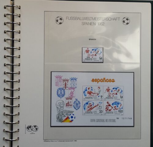 KOLEKCIJA "1982 m. Pasaulio futbolo čempionatas Ispanijoje" Lindner teminiame albume