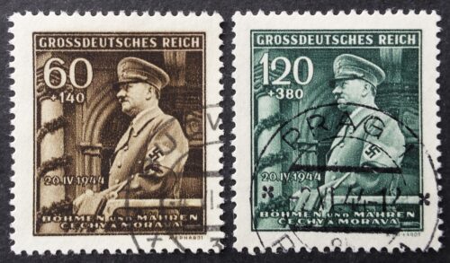 Vokietijos Reichas, Čekijos okupacija, pilna serija, MiNr 136-137 Used (O)