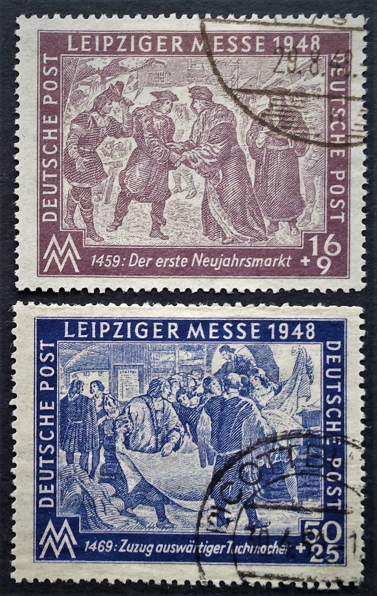 Pokario Vokietija, Sovietų zona, pilna serija MiNr 198-199 Used (O)