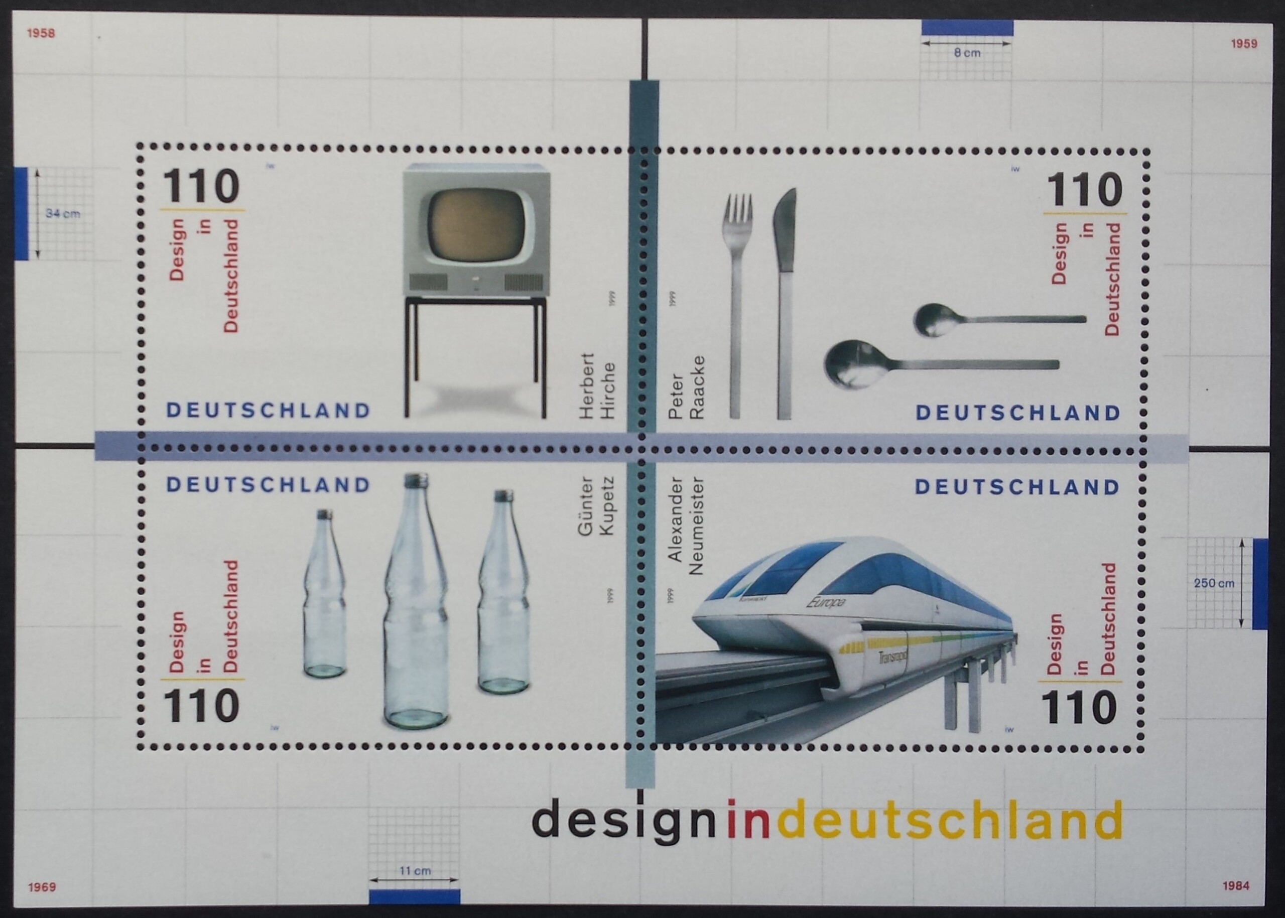 Vokietija, blokas Nr. 50, MiNr 2068-2071 MNH**