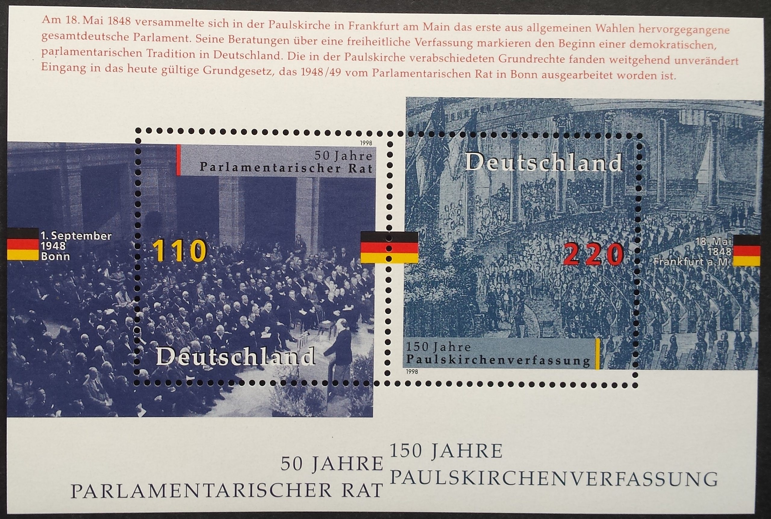 Vokietija. Blokas Nr. 43, MiNr 1986-1987 MNH**