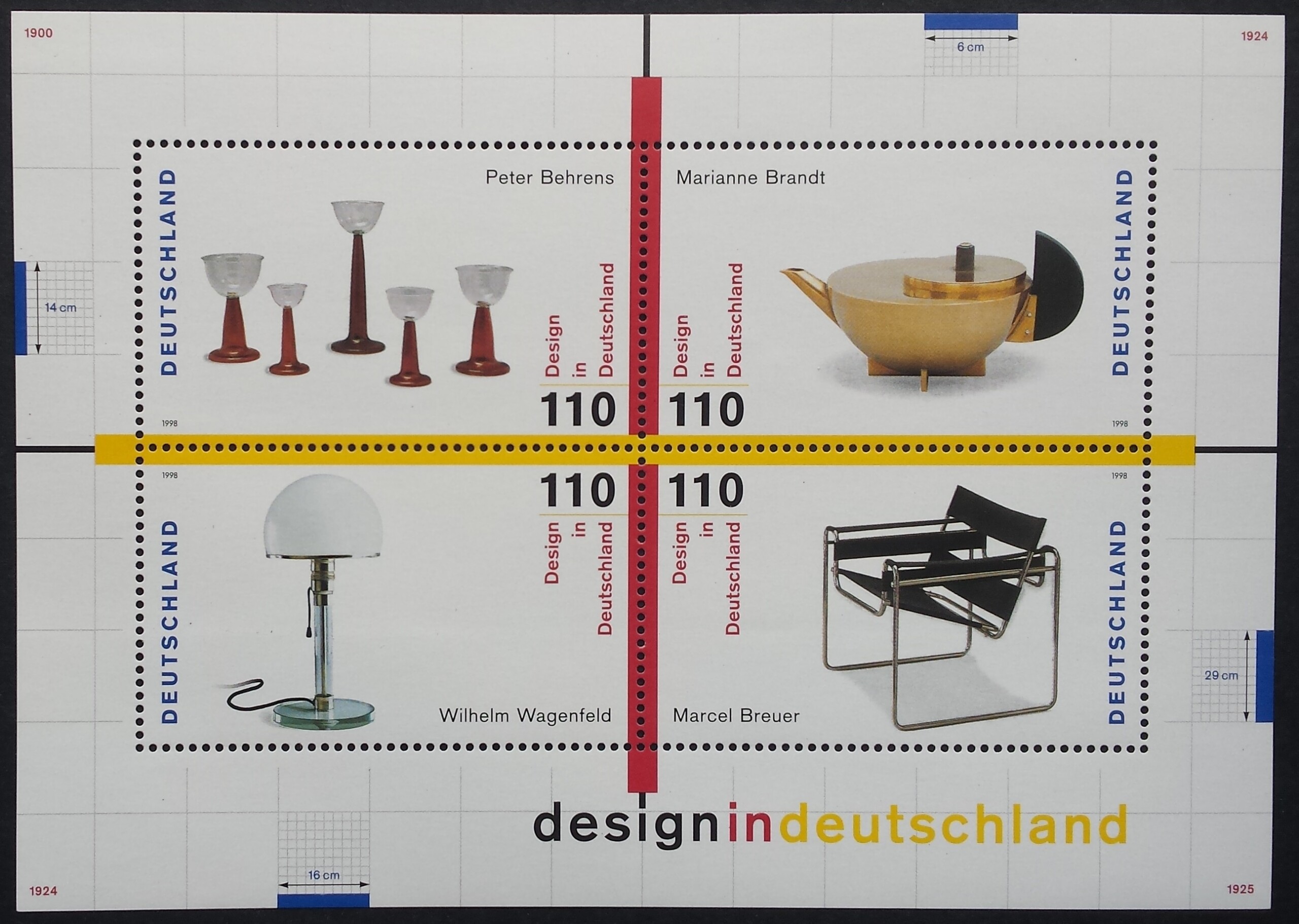 Vokietija. Blokas Nr. 45, MiNr 2001-2004 MNH**