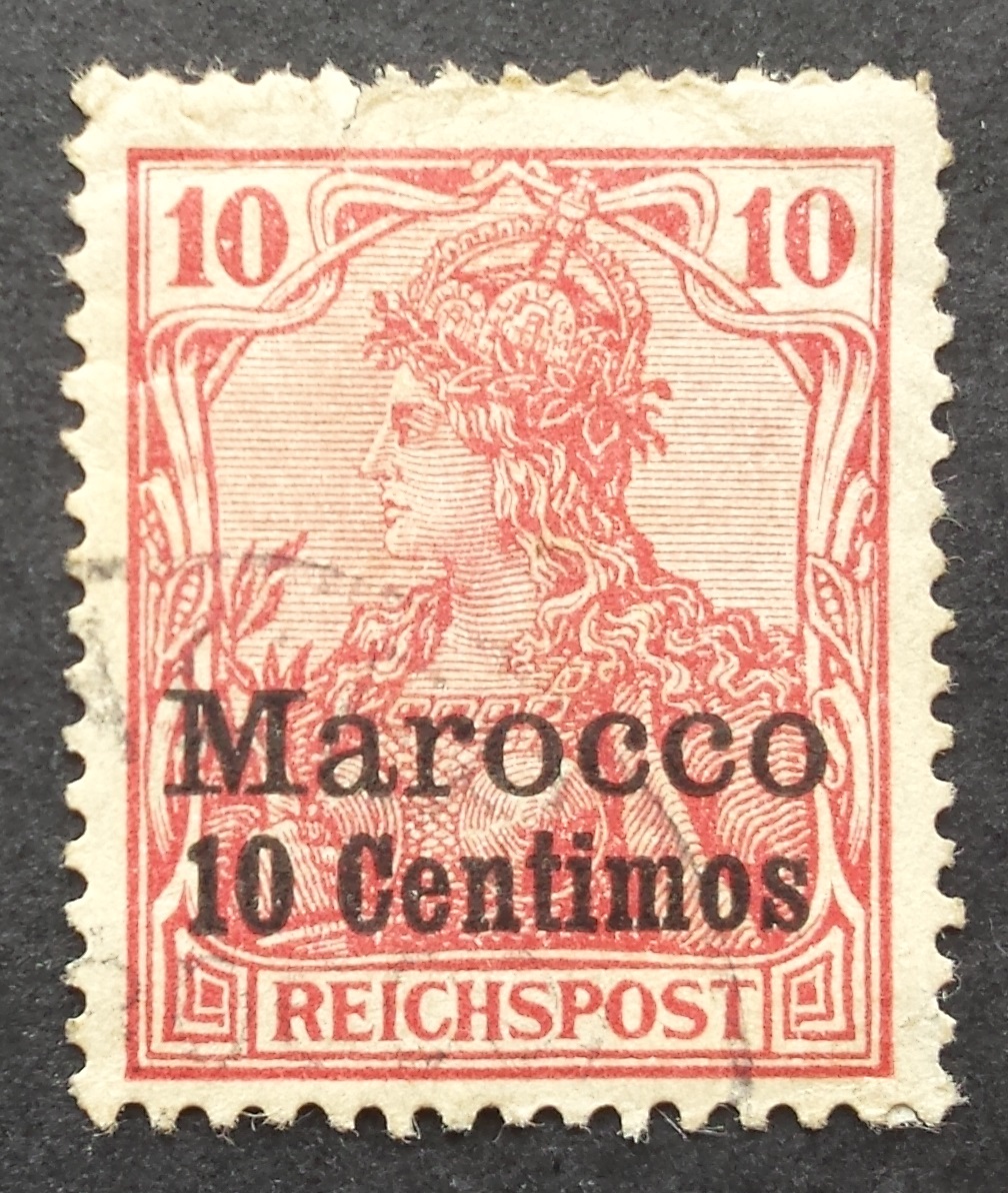 Vokietijos Reichas, Užsienio ir kolonijų paštas, Marokas, MiNr 9 Used (O)