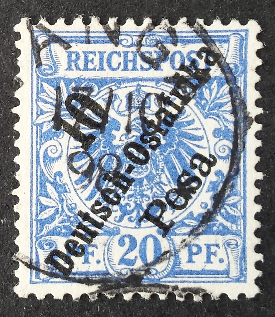 Vokietijos Reichas, Užsienio ir kolonijų paštas, Vokietijos Rytų Afrika, MiNr 9 Used (O)