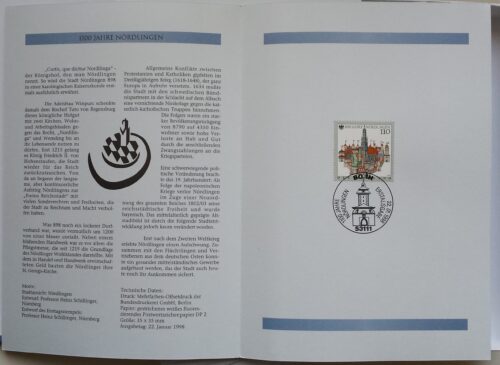 Vokietija, 1998 m. pašto ženklų kolekcija (MiNr 1965-2026) 