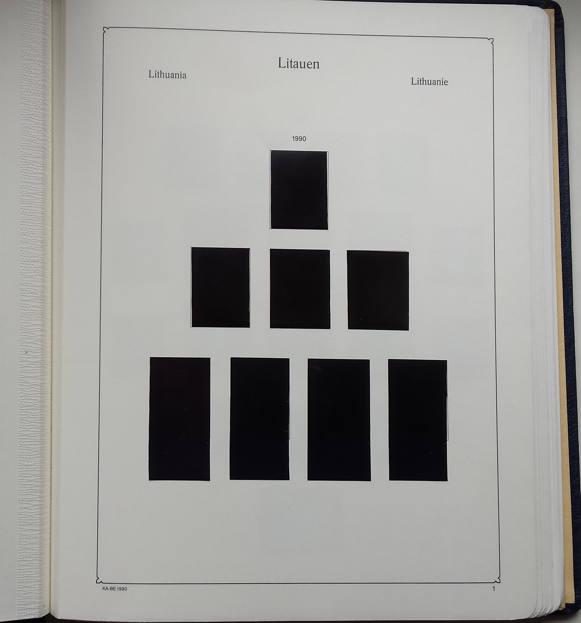 Albumas Lietuvos pašto ženklams 1990-1998 KABE Albumas Lietuvos pašto ženklams 1990-1998 KABE