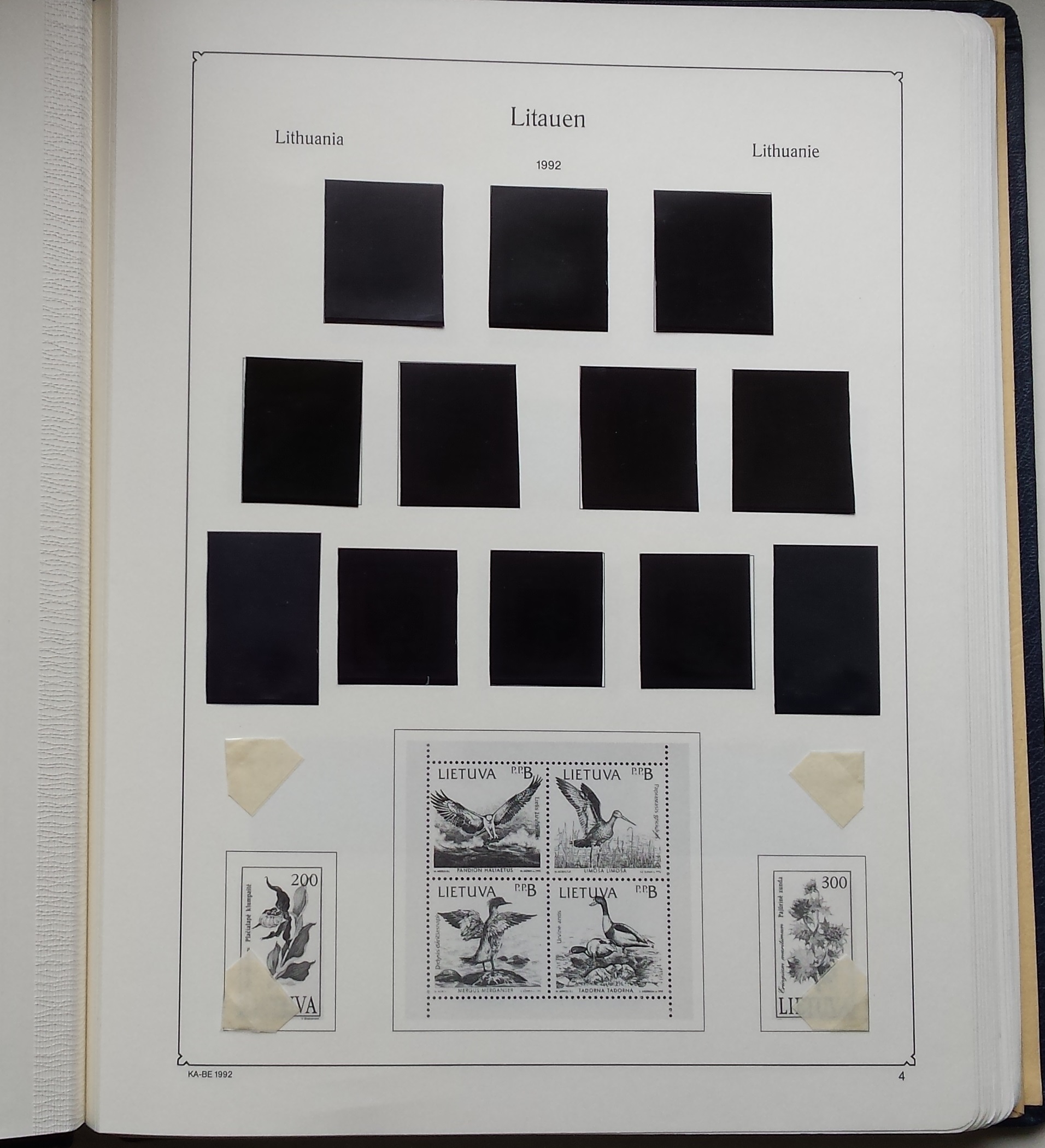 Albumas Lietuvos pašto ženklams 1990-1998 KABE Albumas Lietuvos pašto ženklams 1990-1998 KABE