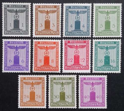Vokietijos Reichas, tarnybiniai, pilna serija, MiNr 155-165 MLH*