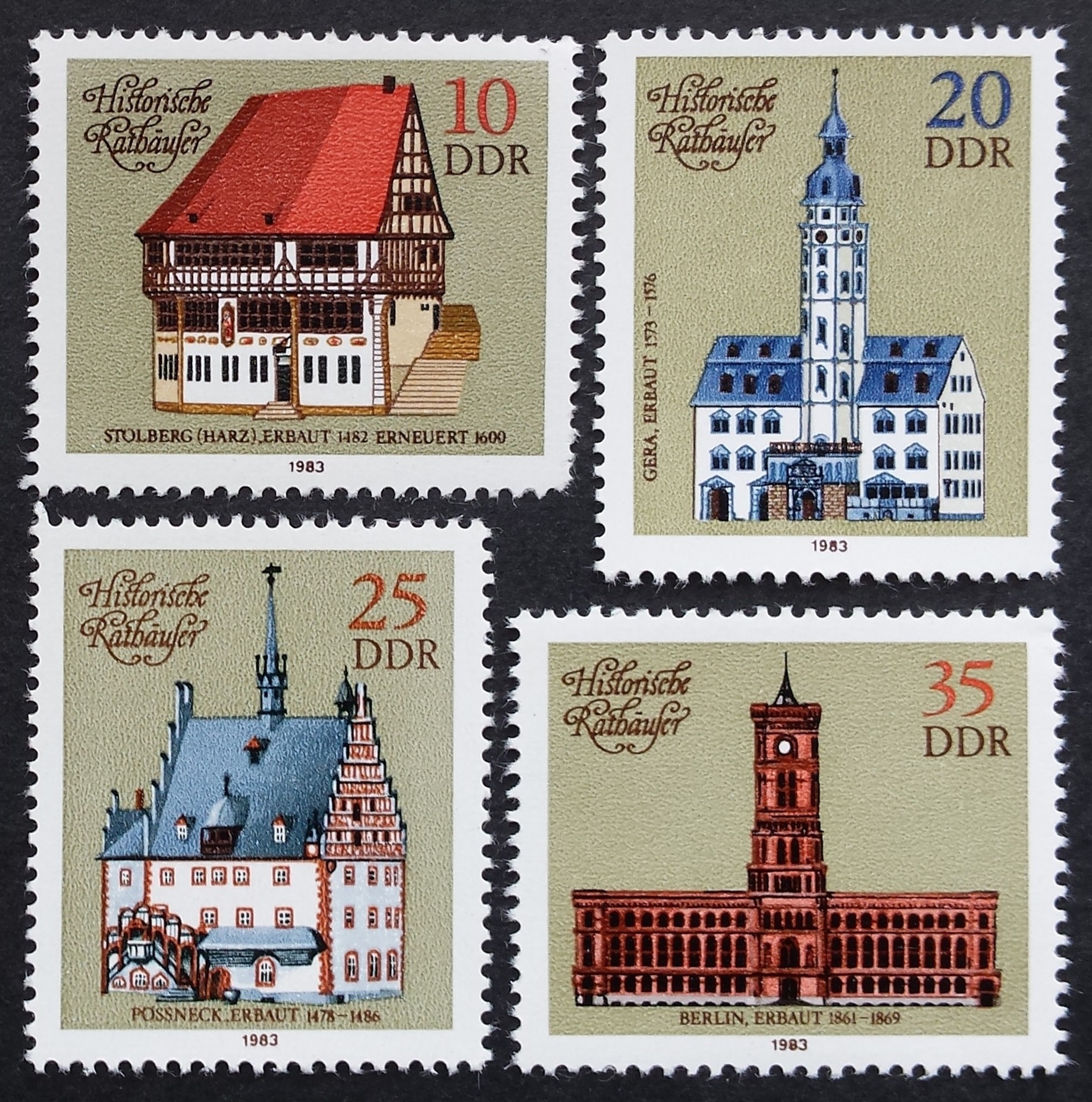 Vokietijos Demokratinė Respublika (VDR), pilna serija MiNr 2775-2778 MNH**