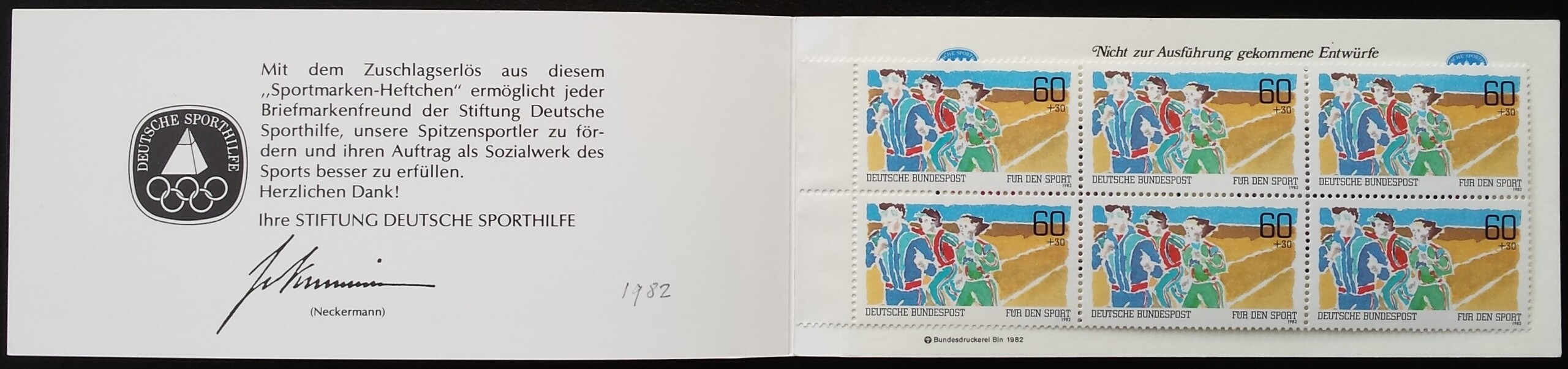 Vokietija, sporto bukletas, MiNr 1127 MNH**