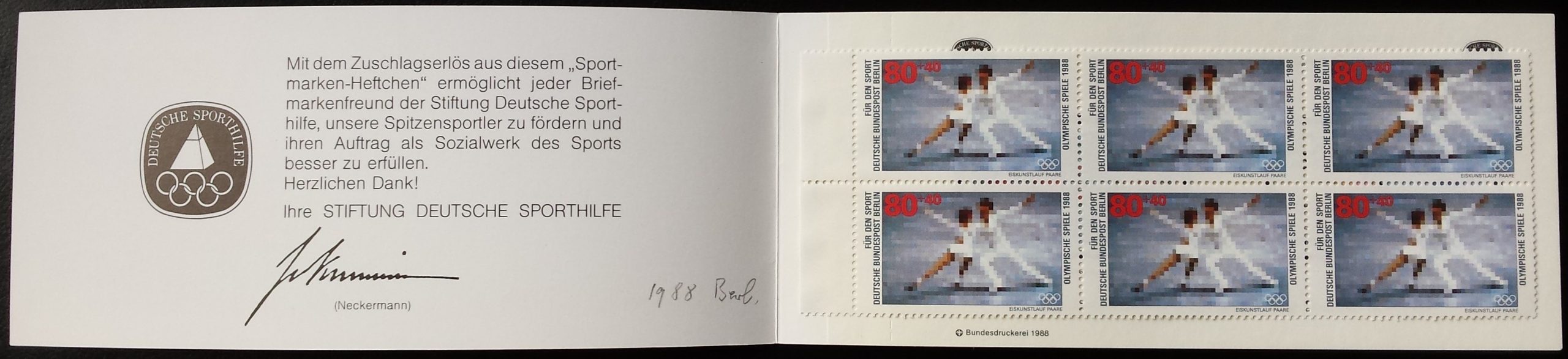 Vokietija, Vakarų Berlynas, sporto bukletas, MiNr 802 MNH**