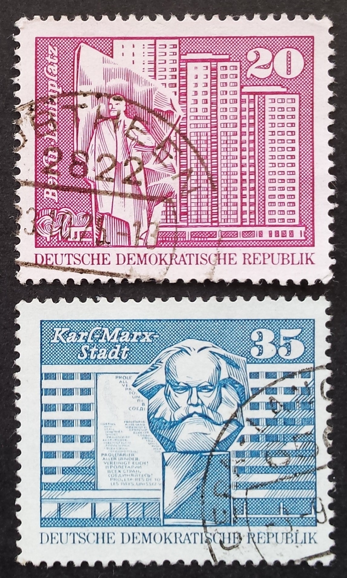 Vokietijos Demokratinė Respublika (VDR), pilna serija, MiNr 1820-1821 Used (O)