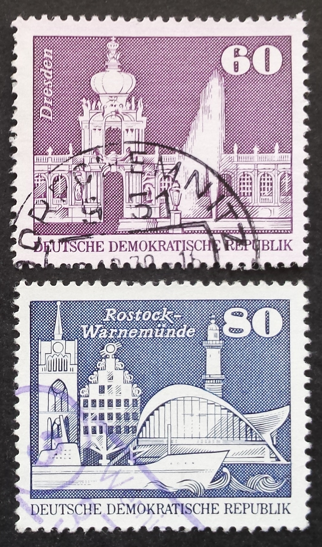 Vokietijos Demokratinė Respublika (VDR), pilna serija, MiNr 1919-1920 Used (O)