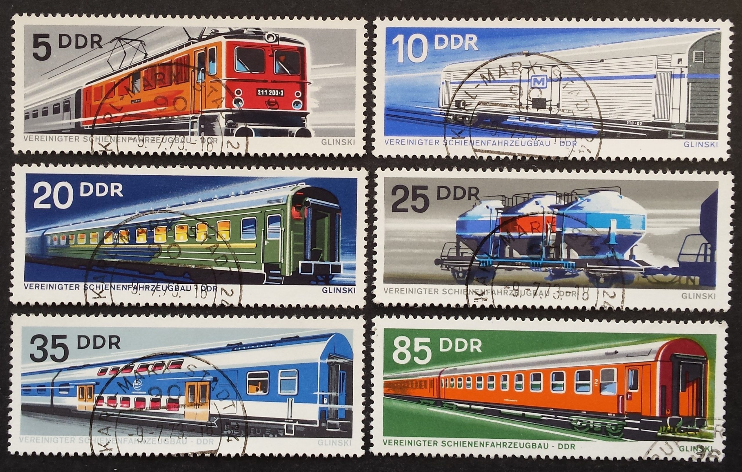 Vokietijos Demokratinė Respublika (VDR), pilna serija, MiNr 1844-1849 Used (O)