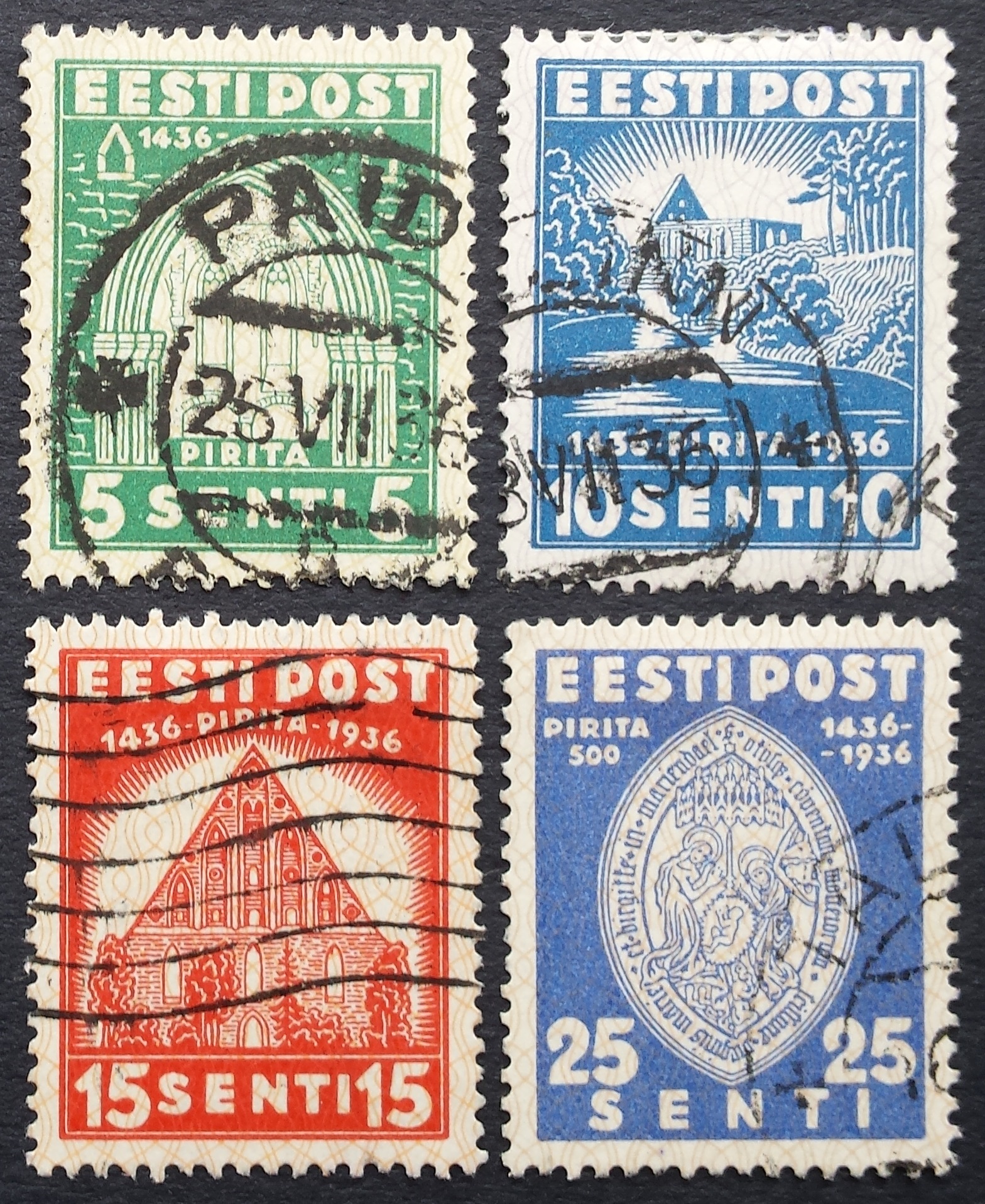 Estija, pilna serija, MiNr 120-123 Used (O)