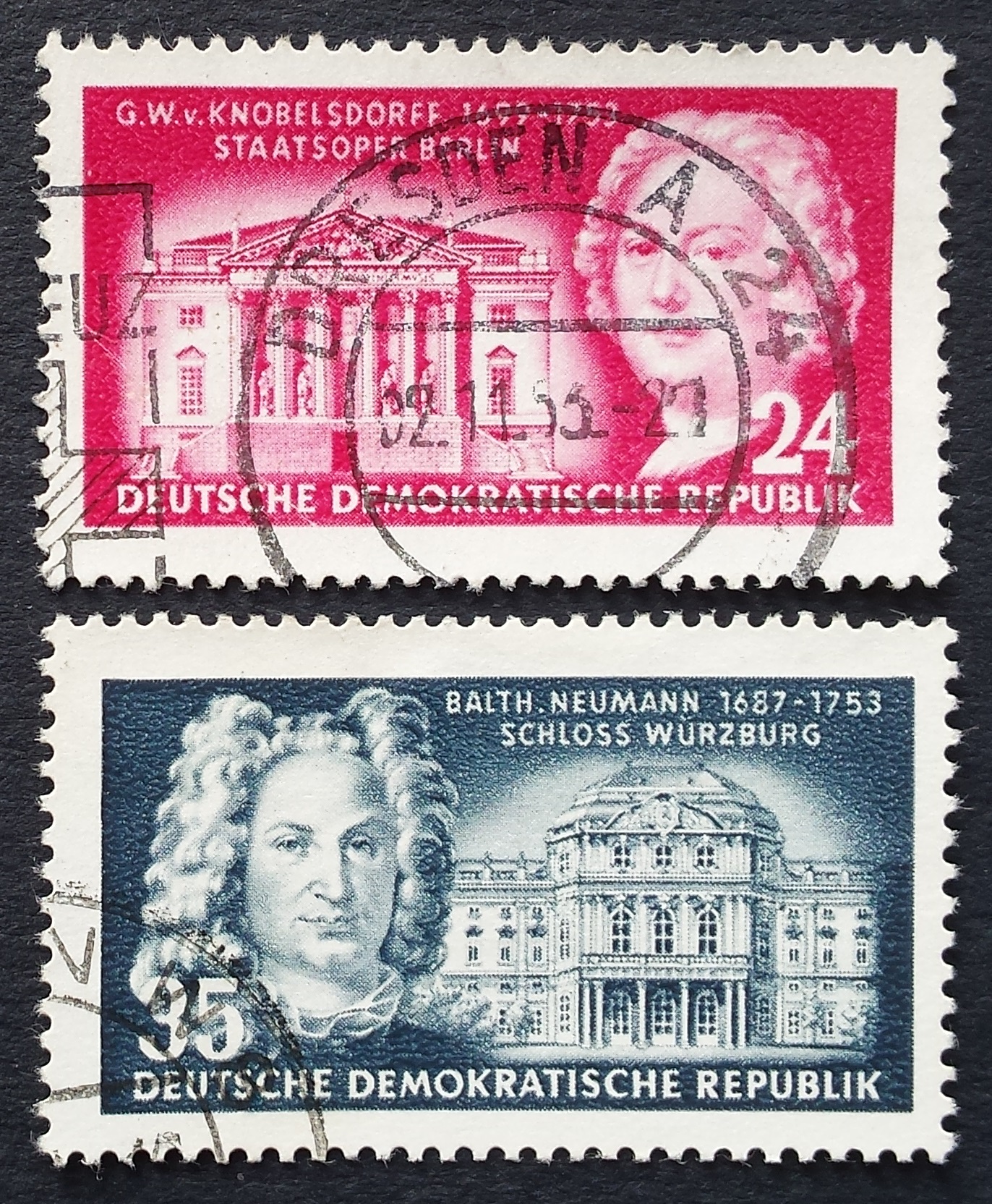 Vokietijos Demokratinė Respublika (VDR), pilna serija, MiNr 382-383 Used (O)