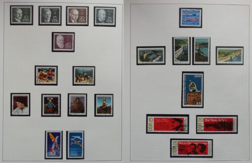Vokietijos Demokratinės Respublikos (VDR) 1967-1976 metų pašto ženklų kolekcija SAFE albume, Used (O)
