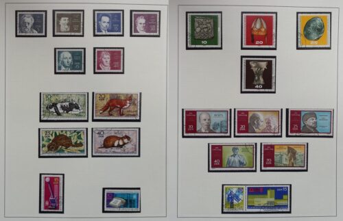 Vokietijos Demokratinės Respublikos (VDR) 1967-1976 metų pašto ženklų kolekcija SAFE albume, Used (O)