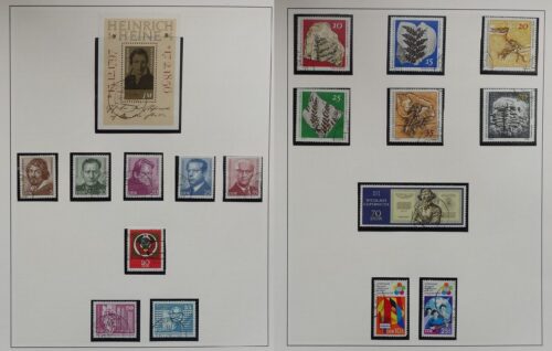 Vokietijos Demokratinės Respublikos (VDR) 1967-1976 metų pašto ženklų kolekcija SAFE albume, Used (O)