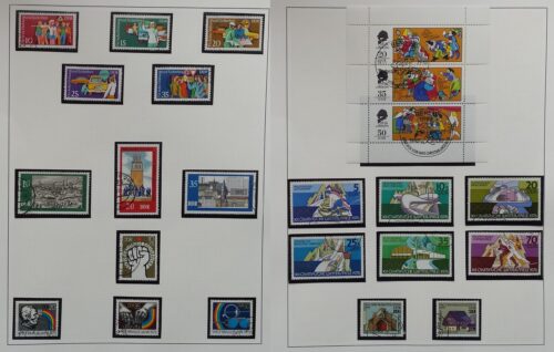 Vokietijos Demokratinės Respublikos (VDR) 1967-1976 metų pašto ženklų kolekcija SAFE albume, Used (O)