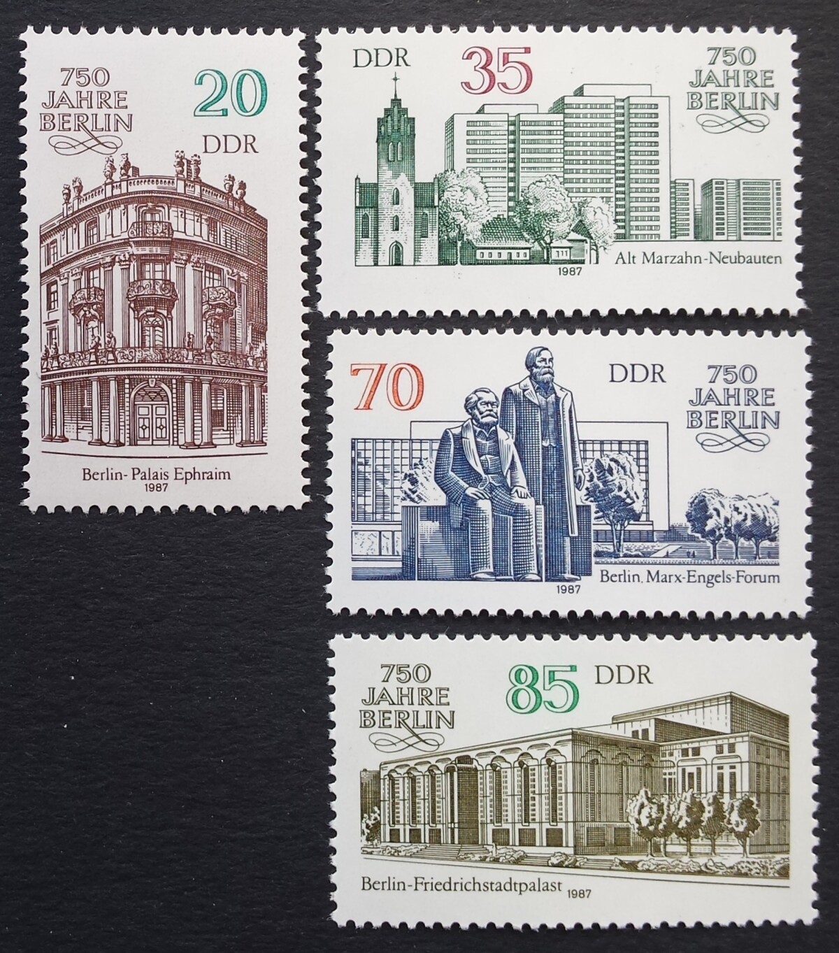 Vokietijos Demokratinė Respublika (VDR), pilna serija, MiNr 3071-3074 MNH**