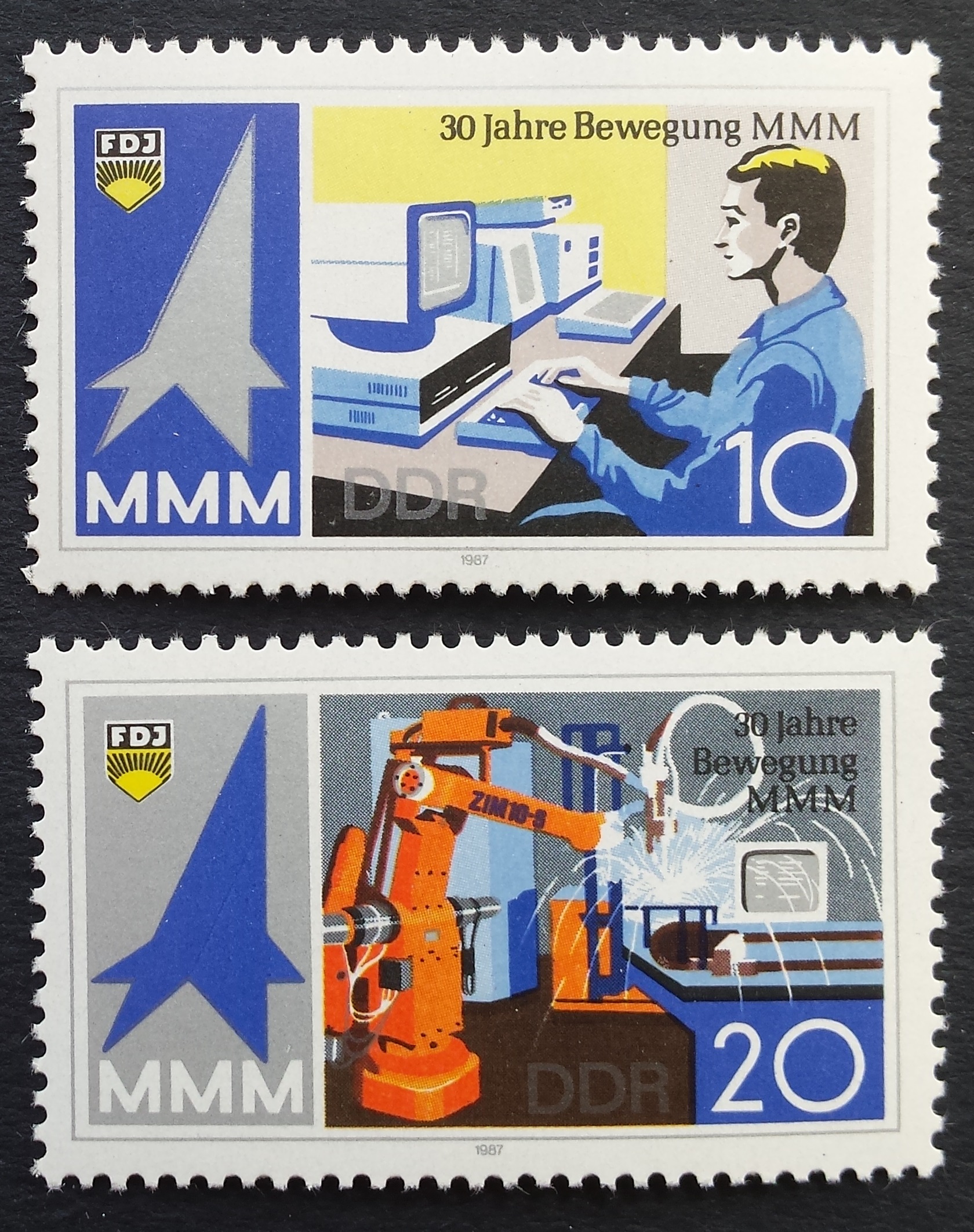 Vokietijos Demokratinė Respublika (VDR), pilna serija, MiNr 3132-3133 MNH**