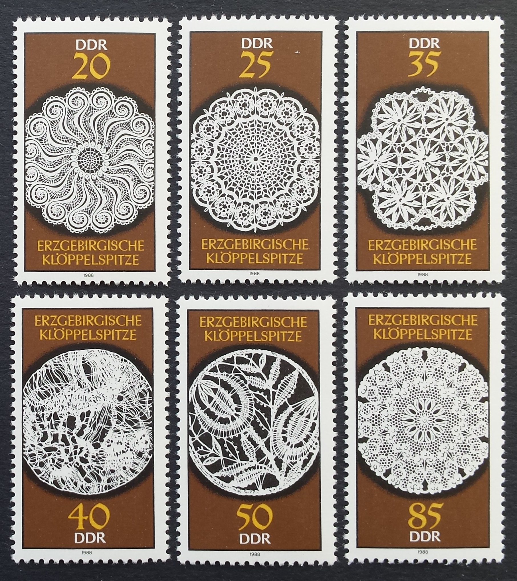 Vokietijos Demokratinė Respublika (VDR), pilna serija, MiNr 3215-3220 MNH**