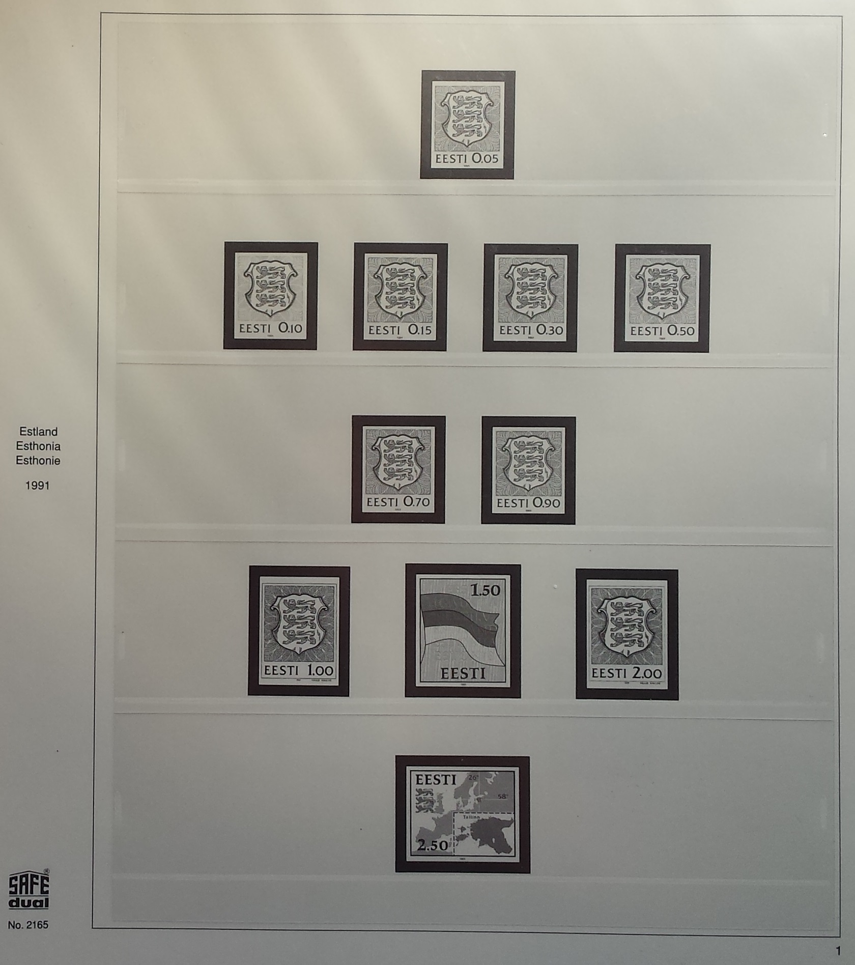 Albumas Estijos 1991-1995 m. pašto ženklams SAFE Albumas Estijos 1991-1995 m. pašto ženklams SAFE