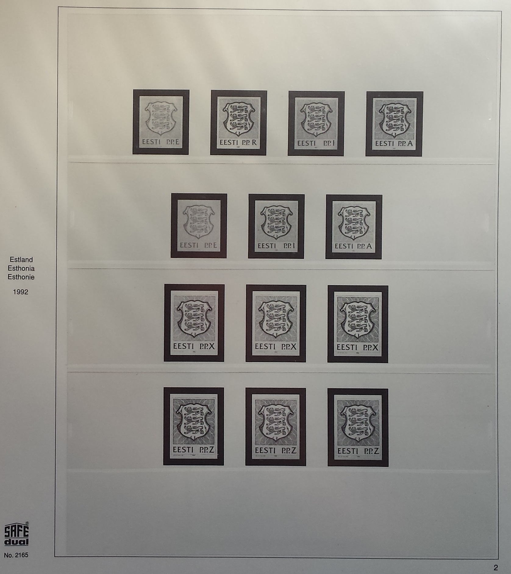 Albumas Estijos 1991-1995 m. pašto ženklams SAFE Albumas Estijos 1991-1995 m. pašto ženklams SAFE