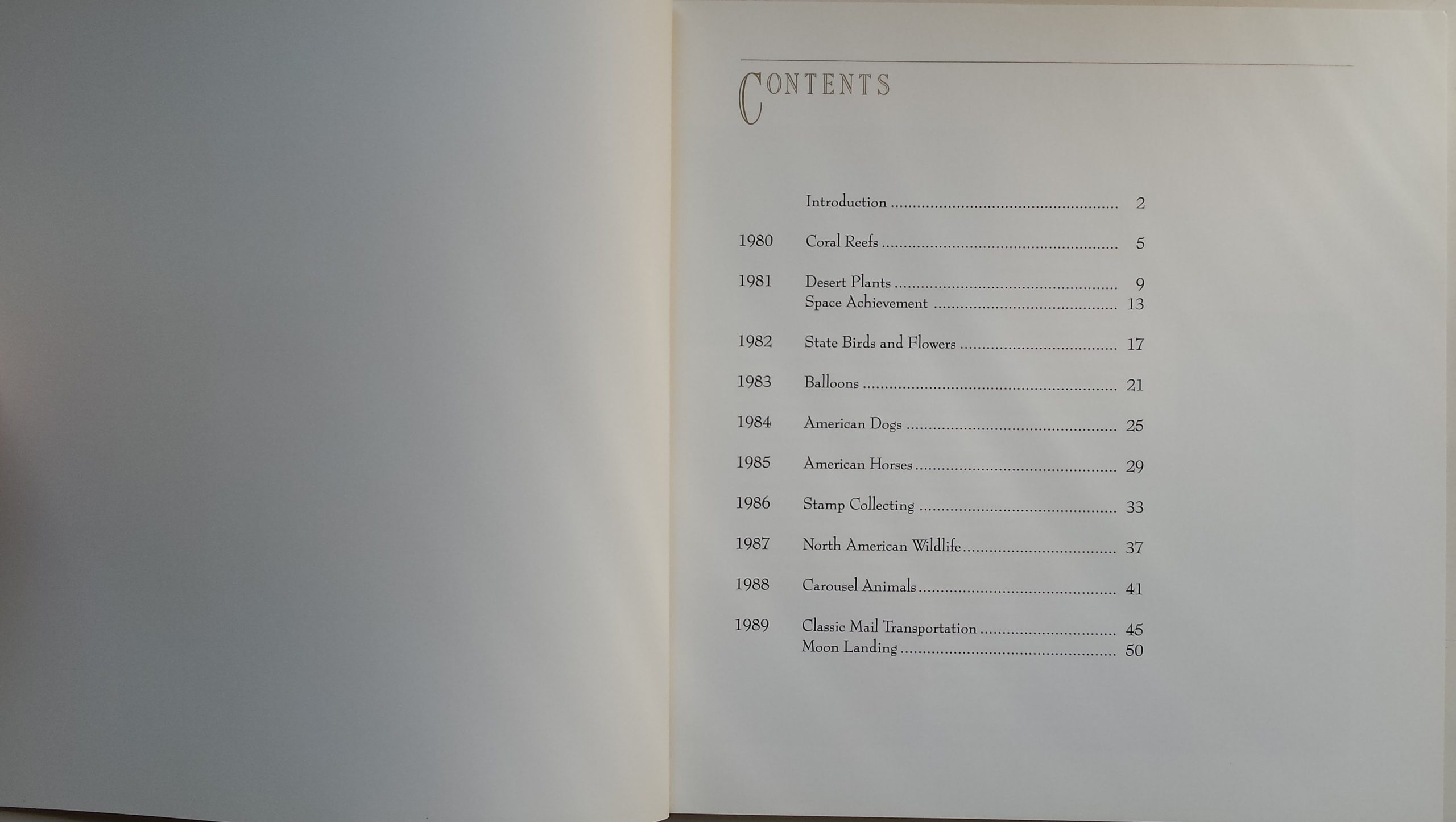JAV 1980-1989 m. pašto ženklų rinkinio knyga JAV 1980-1989 m. pašto ženklų rinkinio knyga
