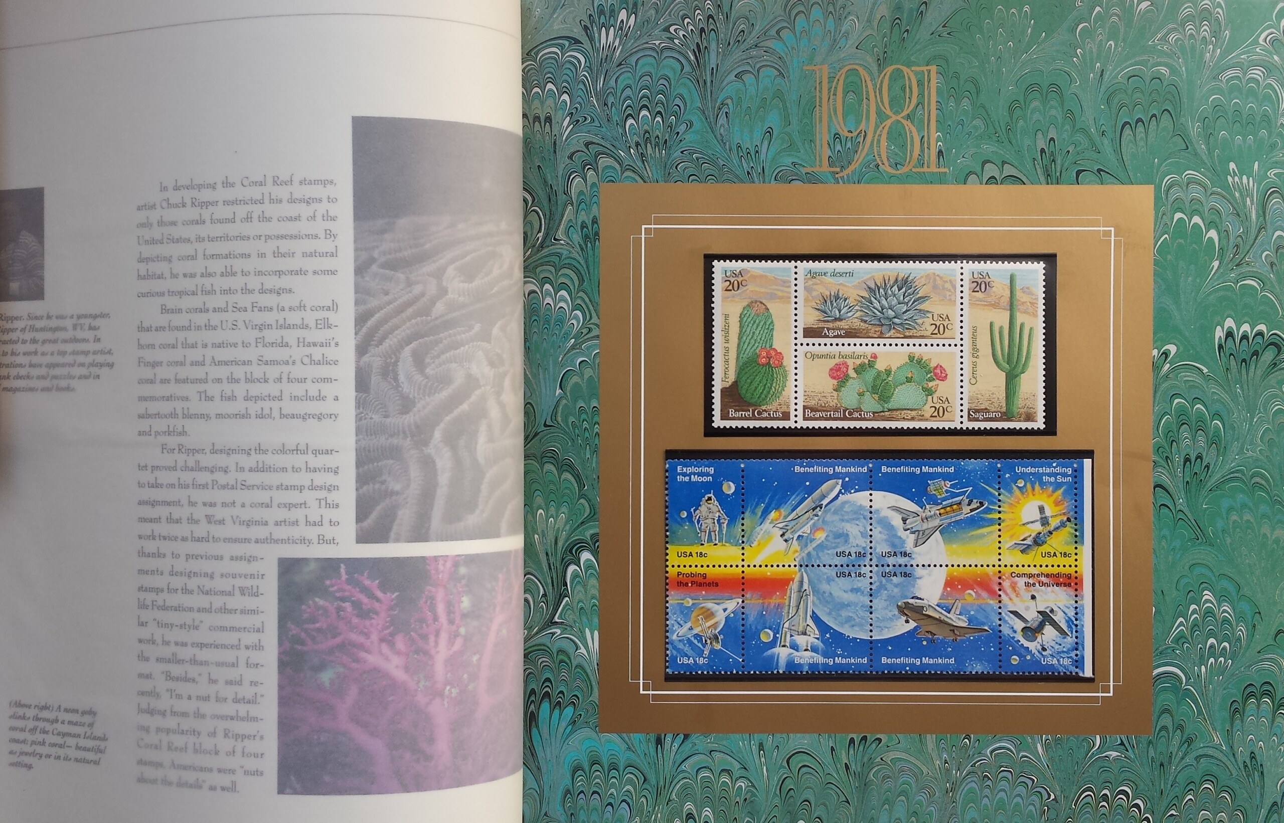 JAV 1980-1989 m. pašto ženklų rinkinio knyga JAV 1980-1989 m. pašto ženklų rinkinio knyga