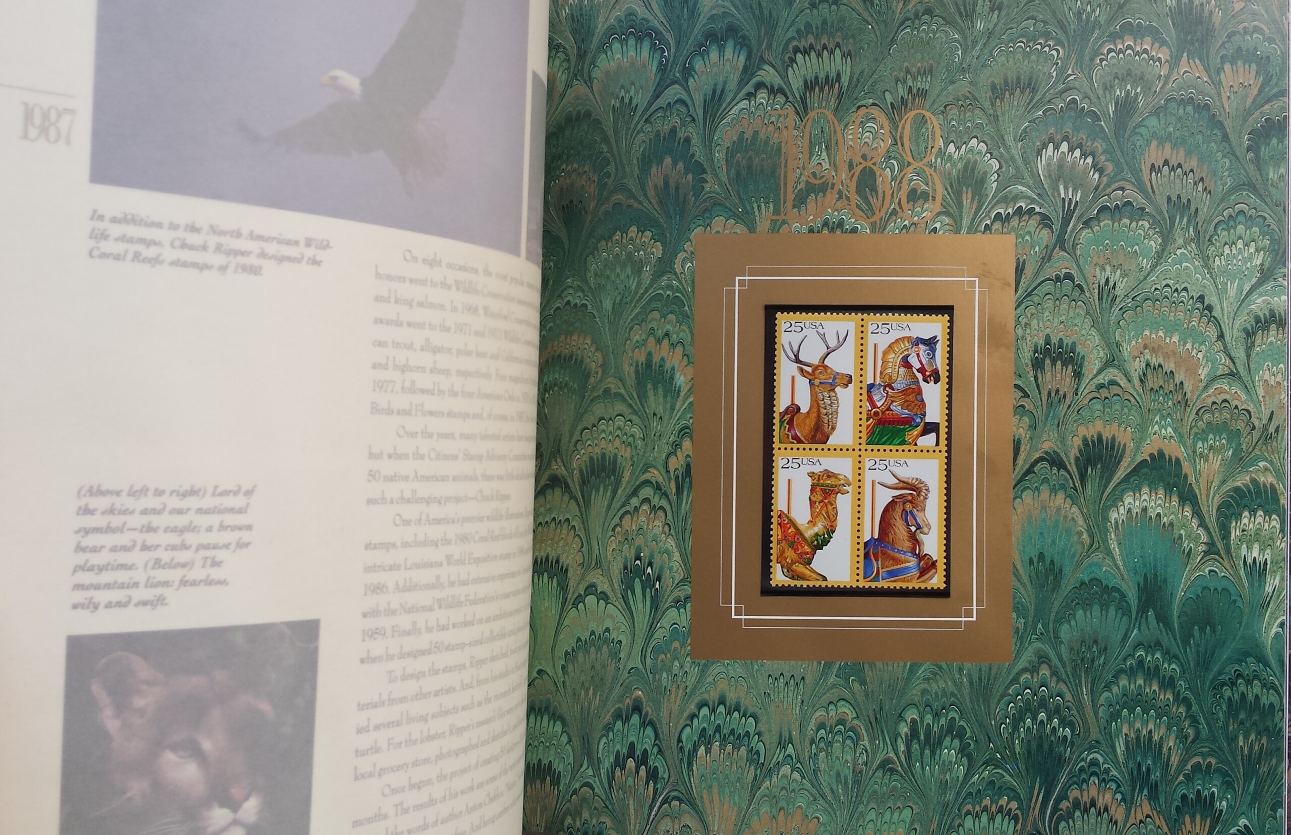 JAV 1980-1989 m. pašto ženklų rinkinio knyga JAV 1980-1989 m. pašto ženklų rinkinio knyga