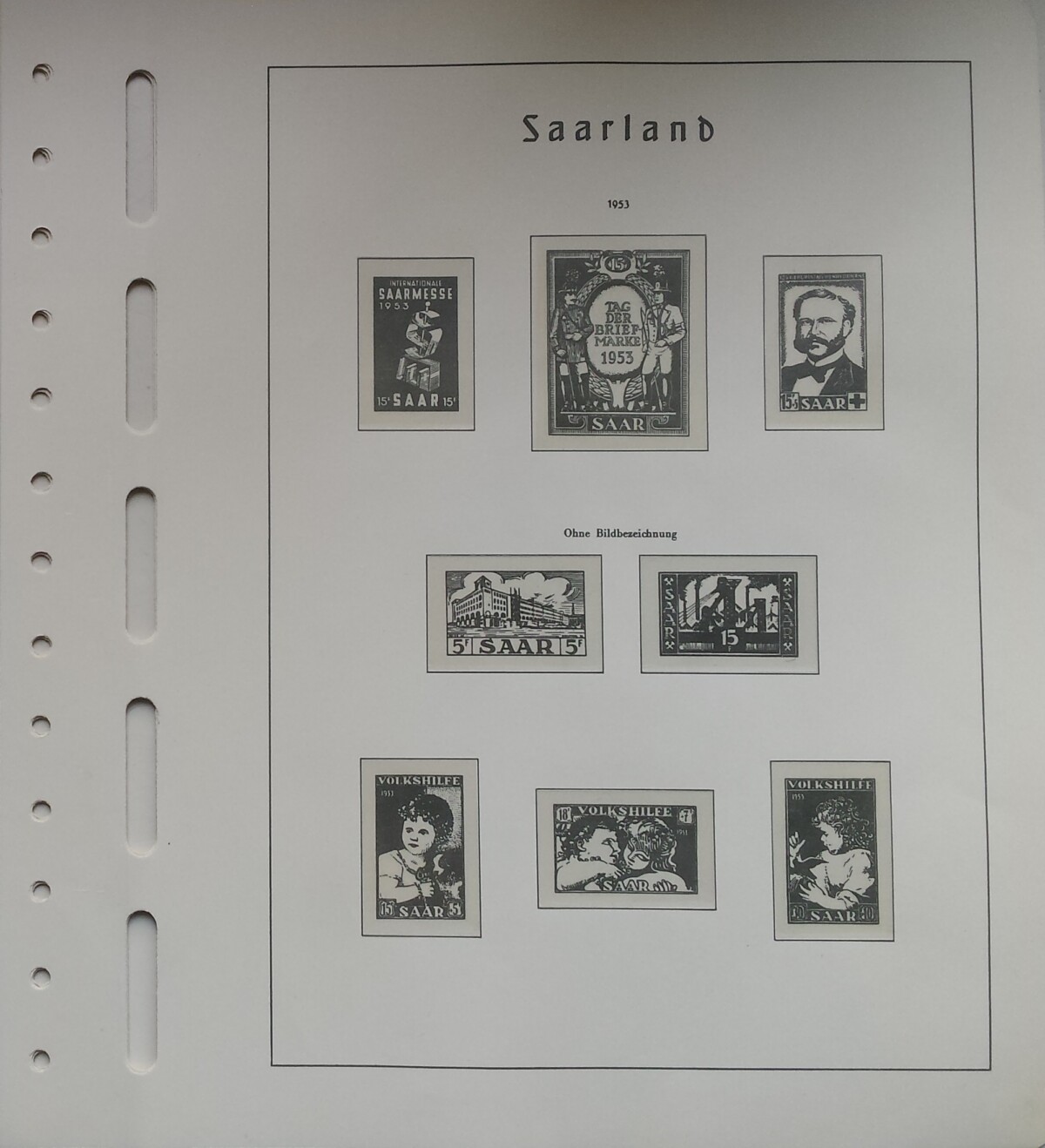Pokario Vokietija. Saras. 1948-1959 m. albumo lapai Leuchtturm
