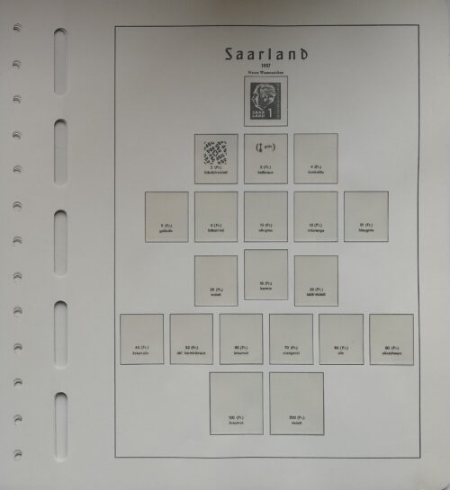 Pokario Vokietija. Saras. 1948-1959 m. albumo lapai Leuchtturm