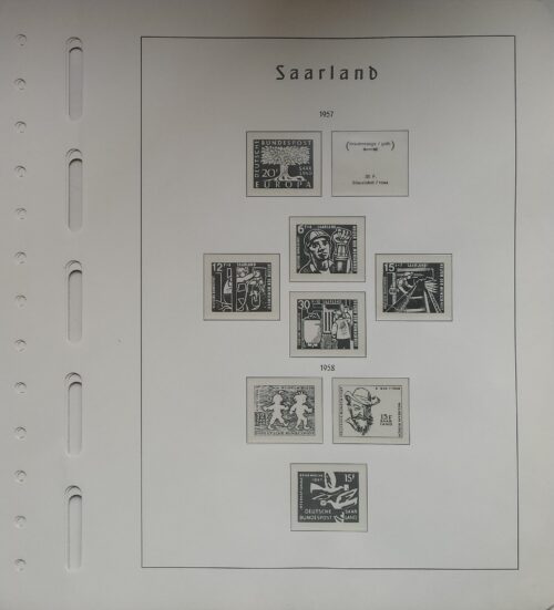 Pokario Vokietija. Saras. 1948-1959 m. albumo lapai Leuchtturm