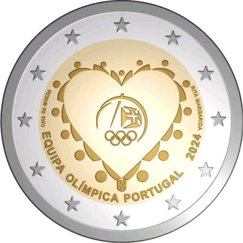 Portugalija, proginiai 2 eurai Olimpiada Paryžiuje, 2024m UNC