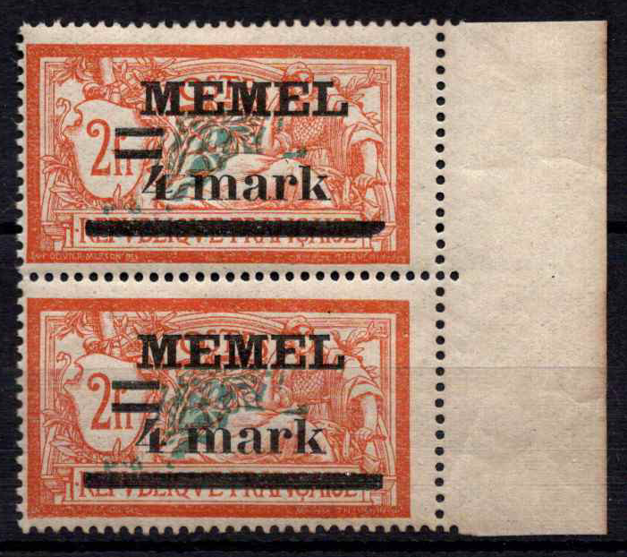 Klaipėda (Memel), pora su krašteliais, MiNr 31 MNH**