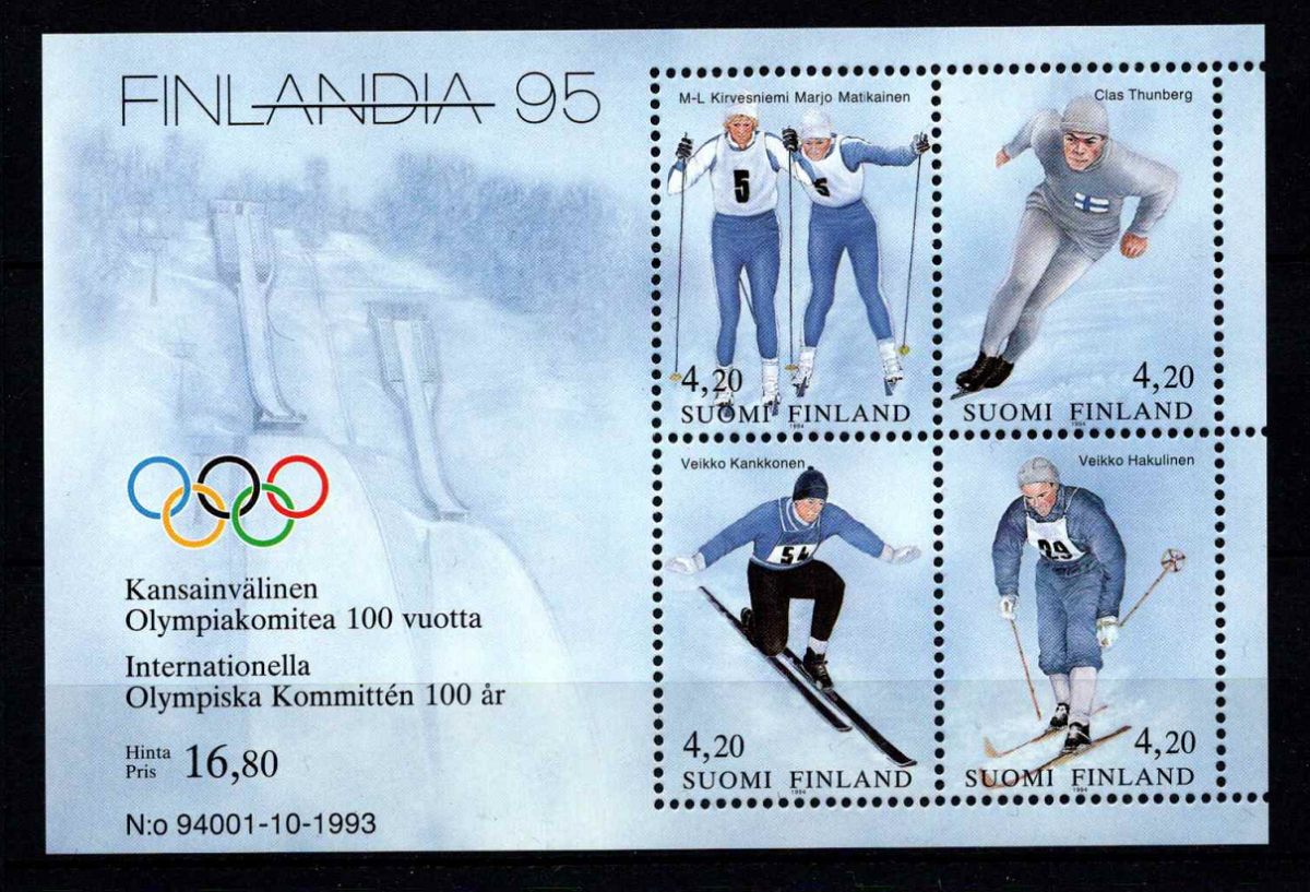 Suomija, blokas Nr. 11, MiNr 1236-1239 MNH**