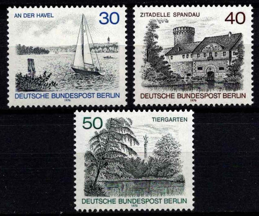 Vokietija, Vakarų Berlynas, pilna serija, MiNr 529-531 MNH**