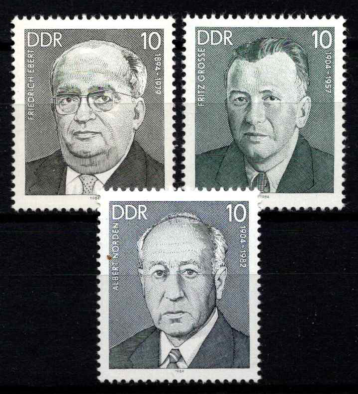 Vokietijos Demokratinė Respublika (VDR), pilna serija, MiNr 2849-2851 MNH**