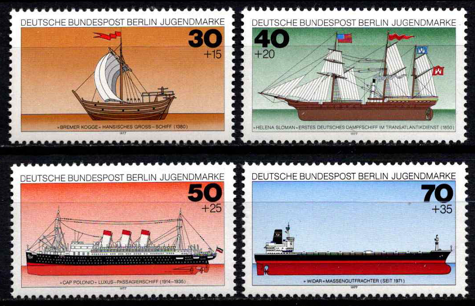 Vokietija, Vakarų Berlynas, pilna serija, MiNr 544-547 MNH**