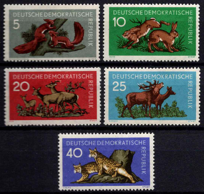 Vokietijos Demokratinė Respublika (VDR), pilna serija, MiNr 737-741 MNH**