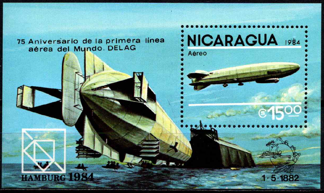 Nikaragva, oro paštas, blokas Nr. 158, MiNr 2520 MNH**