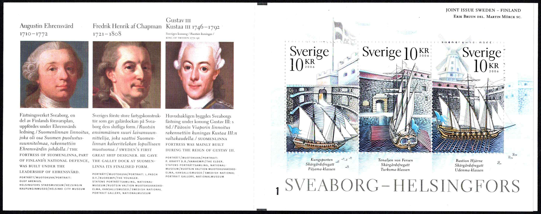 Švedija, pilna serija knygutėje Nr. 310, MiNr 2528-2530 MNH**