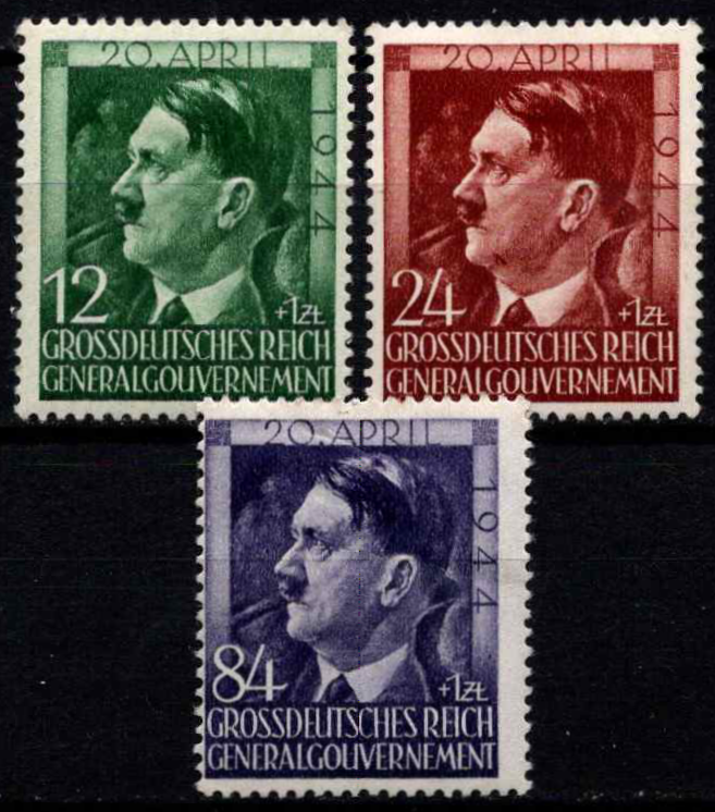 Vokietijos Reichas, Lenkijos okupacija, pilna serija, MiNr 117-119 MH*